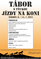 T�bor s v�ukou j�zdy na koni